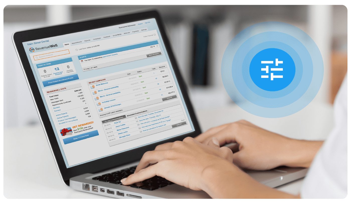 Customize your marketing and operations with RevenueWell’s DSO marketing and patient communication software